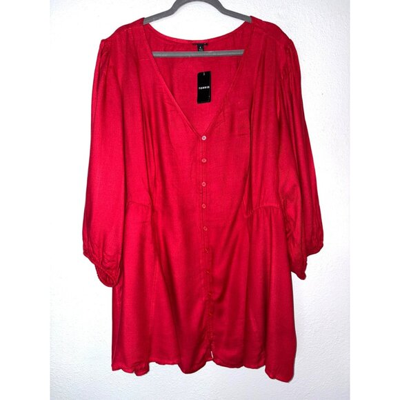 NWT Torrid Fit & Flare Brushed Rayon Acrylic Tunic Top In Jester Size 4X - Picture 1 of 8